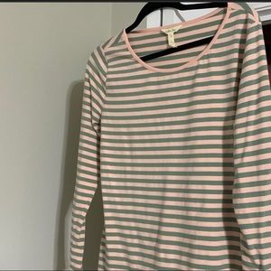 Matilda Jane pink & green striped shirt